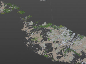malta city country 3d model 50km 3D Модель
