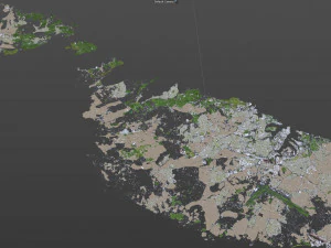 malta city country 3d model 50km 3D Model