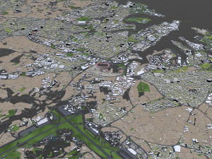 malta city country 3d model 50km 3D Модель