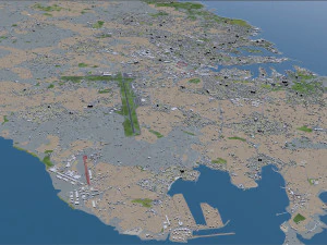 malta city country 3d model 50km 3D Model