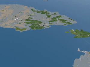 malta city country 3d model 50km 3D Model