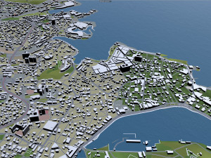 malta city country 3d model 50km 3D Модель