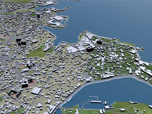 malta city country 3d model 50km 3D Model