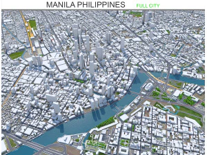 菲律宾马尼拉市30公里 3D 模型
