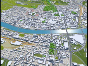 Maribor city slovenia 30km 3D Model