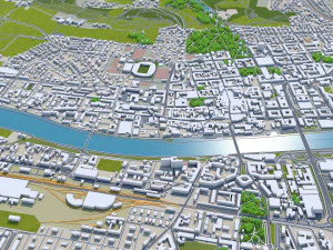 Maribor city slovenia 30km 3D Model