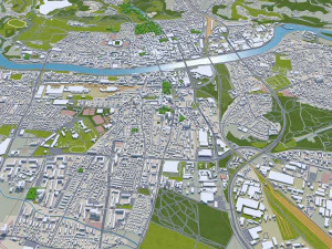 Maribor city slovenia 30km 3D Model