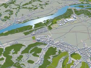 Maribor city slovenia 30km 3D Model