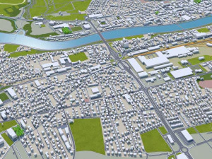 Maribor city slovenia 30km 3D Model