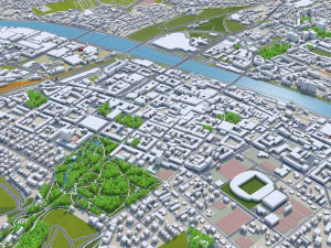 Maribor city slovenia 30km 3D Model