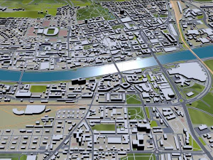 Maribor city slovenia 30km 3D Model