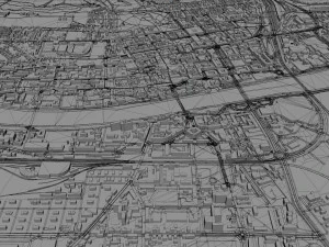 Maribor city slovenia 30km 3D Model