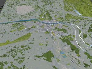 Maribor city slovenia 30km 3D Model