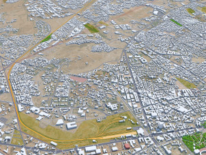 Marrakesh city morocco 50km 3D 모델