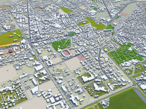 Marrakesh city morocco 50km 3D 모델