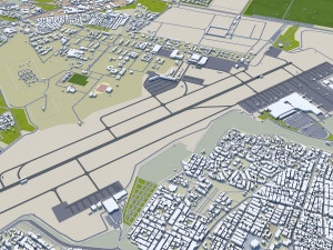 Marrakesh city morocco 50km 3D 모델