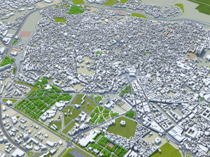 Marrakesh city morocco 50km 3D 모델