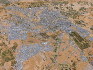 Marrakesh city morocco 50km 3D 모델
