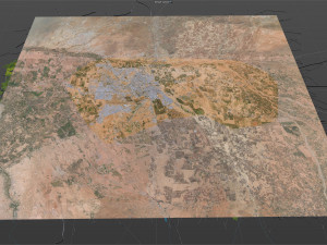 Marrakesh city morocco 50km 3D 모델