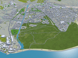 Maspalomas city spain 30km 3Dモデル