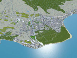 Maspalomas city spain 30km 3D Model