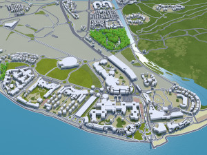 Maspalomas city spain 30km 3Dモデル