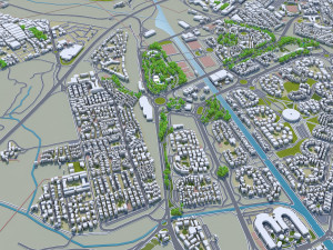 Maspalomas city spain 30km 3Dモデル