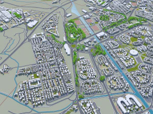 Maspalomas city spain 30km 3D Model