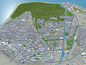 Maspalomas city spain 30km 3Dモデル