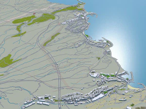 Maspalomas city spain 30km 3D Model