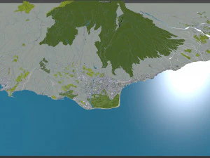 Maspalomas city spain 30km 3D Model