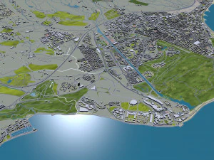 Maspalomas city spain 30km 3D Model