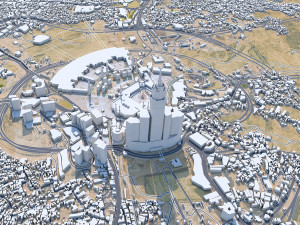 Mecca city saudi arabia 60km 3D Model
