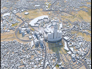 Mecca city saudi arabia 60km 3D Model