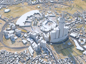 Mecca city saudi arabia 60km 3D Model