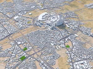 Mecca city saudi arabia 60km 3D Model