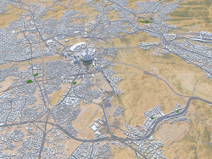 Mecca city saudi arabia 60km 3D Model