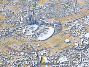 Mecca city saudi arabia 60km 3D Model