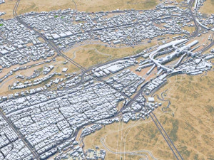 Mecca city saudi arabia 60km 3D Model