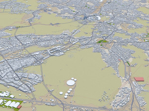 Mecca city saudi arabia 60km 3D Model