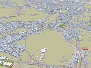 Mecca city saudi arabia 60km 3D Model