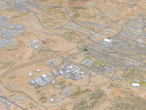 Mecca city saudi arabia 60km 3D Model