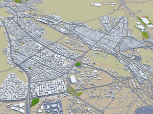Mecca city saudi arabia 60km 3D Model