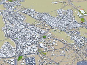 Mecca city saudi arabia 60km 3D Model