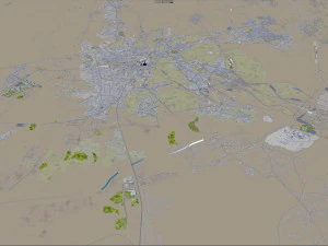 Mecca city saudi arabia 60km 3D Model
