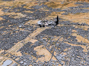 Mecca city saudi arabia 60km 3D Model