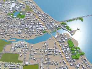 Melbourne city florida usa 40km 3D Model