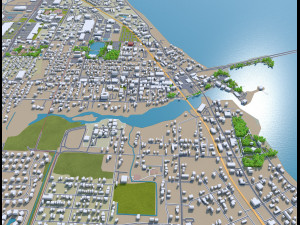 Melbourne city florida usa 40km 3D Model
