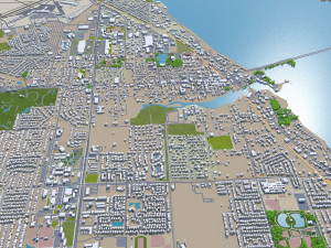 Melbourne city florida usa 40km 3D Model