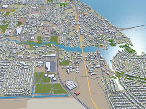 Melbourne city florida usa 40km 3D Model